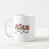 イエスがクリスマスのシーズンTeeの理由 コーヒーマグカップ (左)