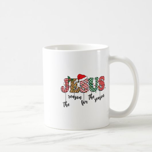イエスがクリスマスのシーズンTeeの理由 コーヒーマグカップ (右)