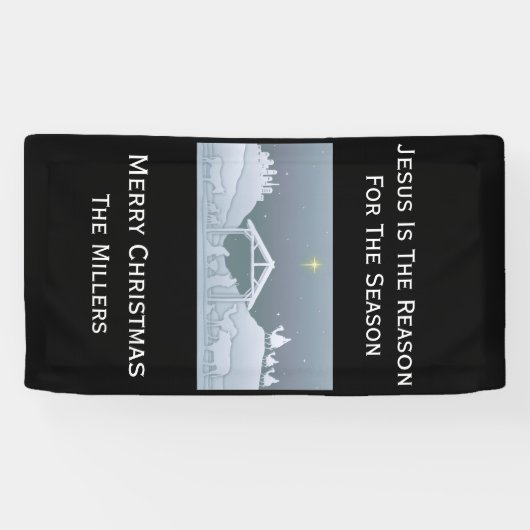 イエスがクリスマスの出生 横断幕 (横)