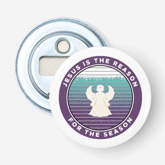 イエスがクリスマスの天使の季節の理由 栓抜き (正面)