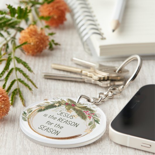 イエスがクリスマスの季節の理由だ キーホルダー (正面右)