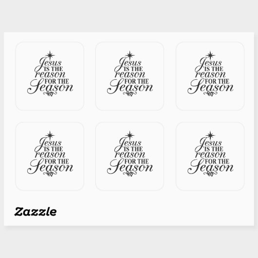 イエスがクリスマスの季節の理由だ スクエアシール (シート)