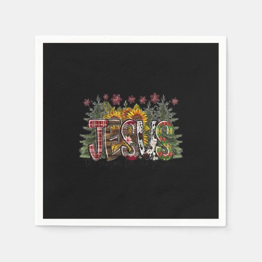 イエスがクリスマスの季節の理由だ スタンダードカクテルナプキン (正面)