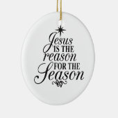 イエスがクリスマスの季節の理由だ セラミックオーナメント (右)