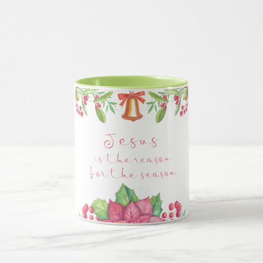 イエスがクリスマスの季節の理由だ マグカップ (中央)