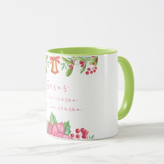 イエスがクリスマスの季節の理由だ マグカップ (正面右)