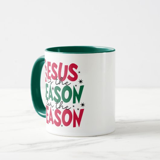 イエスがクリスマスの季節の理由だ マグカップ (正面左)