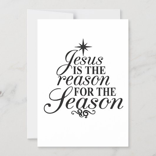 イエスがクリスマスの季節の理由だ マグネット招待状 (正面)