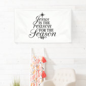 イエスがクリスマスの季節の理由だ 横断幕 (インサイチュ)