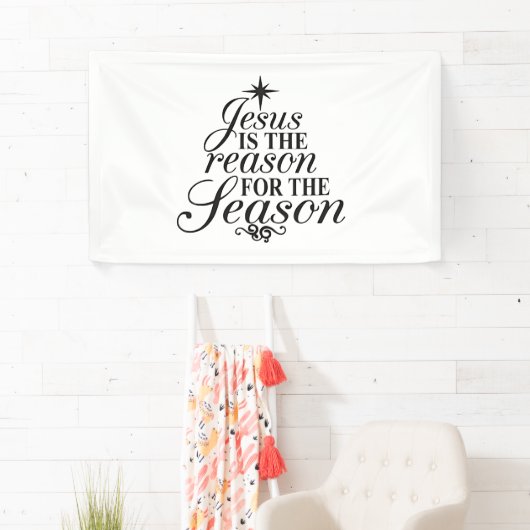 イエスがクリスマスの季節の理由だ 横断幕 (インサイチュ)