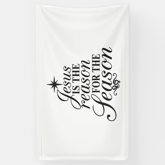 イエスがクリスマスの季節の理由だ 横断幕 (縦)