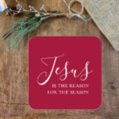 イエスがクリスマスの季節の理由である スクエアシール