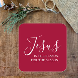 イエスがクリスマスの季節の理由である スクエアシール