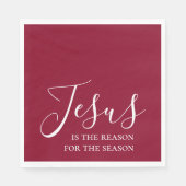 イエスがクリスマスの季節の理由である スタンダードランチョンナプキン (正面)