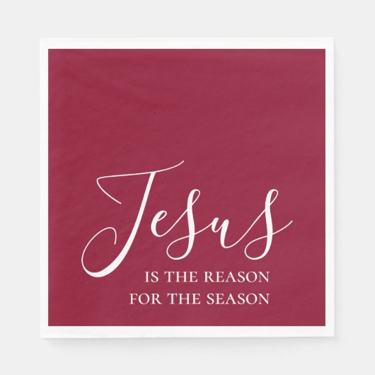 イエスがクリスマスの季節の理由である スタンダードランチョンナプキン (正面)