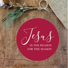 イエスがクリスマスの季節の理由である ラウンドシール