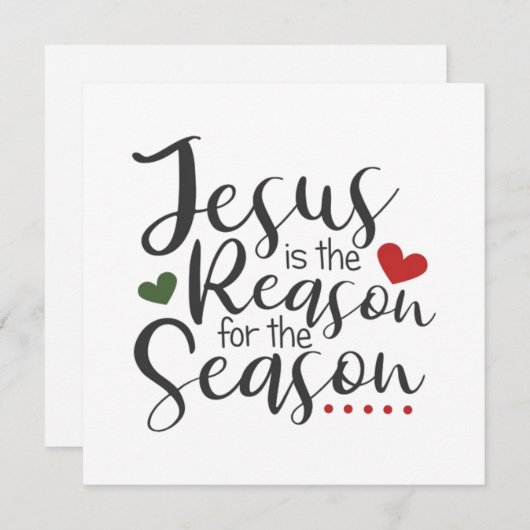 イエスがクリスマスの季節の理由 シーズンカード (正面/裏面)