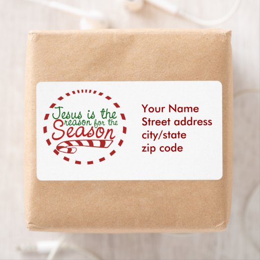 イエスがクリスマスの季節の理由 ラベル (インサイチュ)