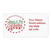 イエスがクリスマスの季節の理由 ラベル (正面)