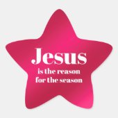 イエスがクリスマスの季節の理由 星シール (正面)
