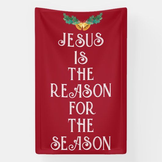 イエスがクリスマスの扉の旗の理由 横断幕 (縦)
