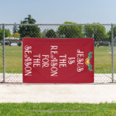 イエスがクリスマスの扉の旗の理由 横断幕 (インサイチュ)