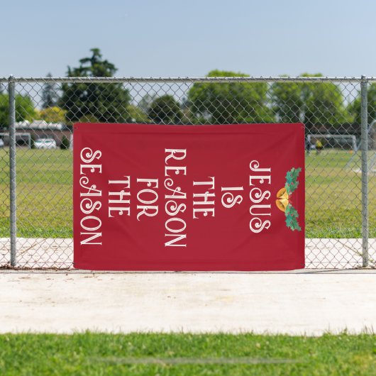 イエスがクリスマスの扉の旗の理由 横断幕 (インサイチュ)