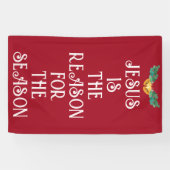 イエスがクリスマスの扉の旗の理由 横断幕 (横)