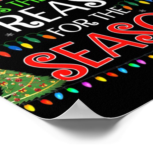 イエスがクリスマスの贈り物の季節の理由 ポスター (角)