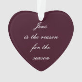 イエスがクリスマスの飾りの理由 オーナメント (裏面)