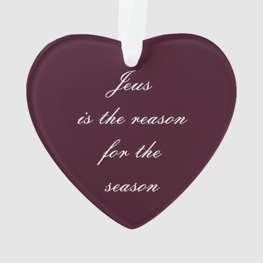 イエスがクリスマスの飾りの理由 オーナメント (裏面)