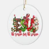 イエスがクリスマスを信仰する季節の理由である セラミックオーナメント (左)