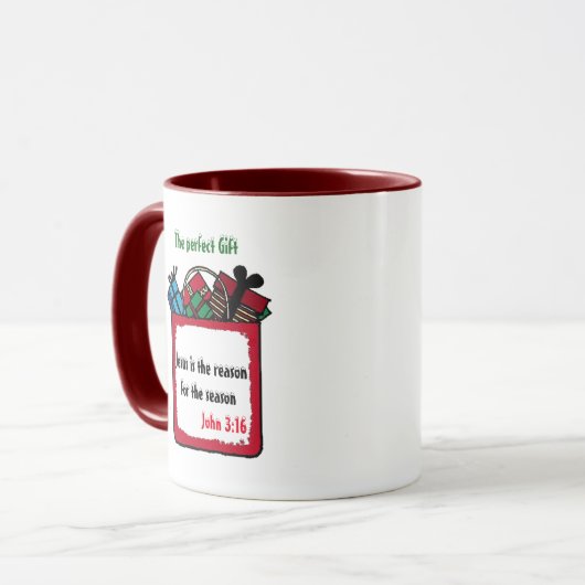 イエスがクリスマスカスタマイズの理由だ マグカップ (正面左)
