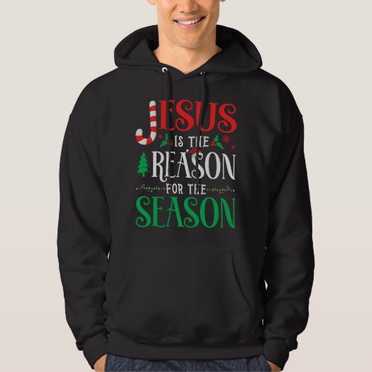 イエスがクリスマスクリスマスの理由 パーカ (正面)