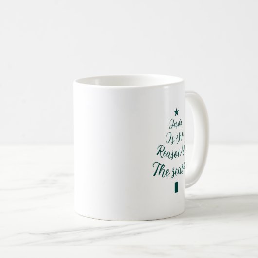 イエスがクリスマスツリーの季節の理由 コーヒーマグカップ (正面右)