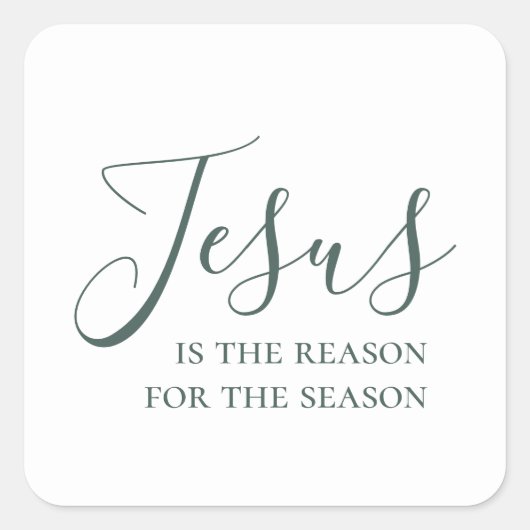イエスがクリスマス信仰の季節の理由である スクエアシール (正面)