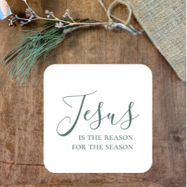 イエスがクリスマス信仰の季節の理由である スクエアシール