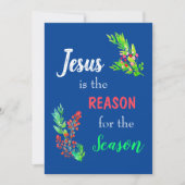 イエスがクリスマス聖書の季節の理由 シーズンカード (正面)