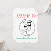 イエスがクリスマス・イエスの季節の理由である カード (正面/裏面インサイチュ)