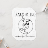 イエスがクリスマス・イエスの季節の理由である カード (正面/裏面インサイチュ)