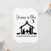 イエスがクリスマス・イエスの季節の理由である カード (正面/裏面インサイチュ)