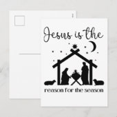 イエスがクリスマス・イエスの季節の理由である シーズンポストカード (正面/裏面)