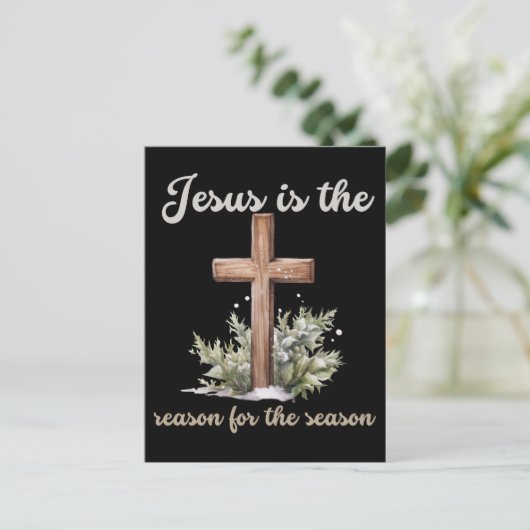 イエスがクリスマス・イエスの季節の理由である ポストカード (スタンド正面)