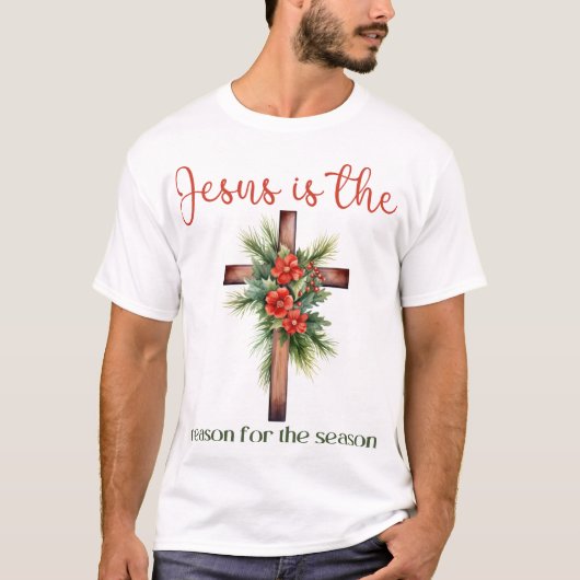イエスがクリスマス・イエスの季節の理由である Tシャツ (正面)