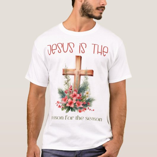 イエスがクリスマス・イエスの季節の理由である Tシャツ (正面)