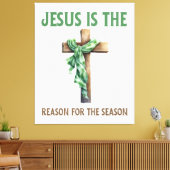 イエスがクリスマス・クロスの季節の理由である キャンバスプリント (インサイチュ (リビング))