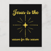 イエスがクリスマス・クロスの季節の理由である シーズンポストカード (正面)