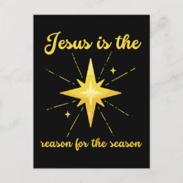 イエスがクリスマス・クロスの季節の理由である ポストカード