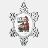 イエスがシーズンオーナメントの理由 スノーフレークピューターオーナメント (右)