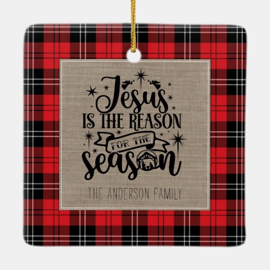 イエスがシーズン水牛のプレイドの理由 セラミックオーナメント (裏面)